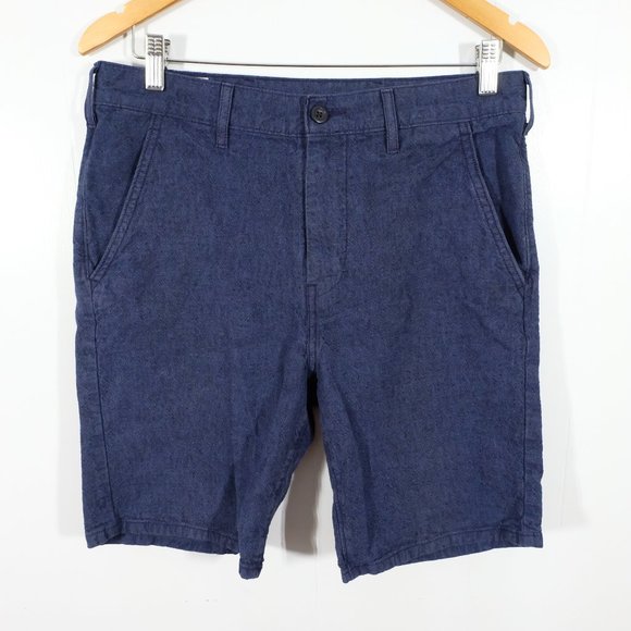 Levi's Other - Levis Shorts Mens 32 Navy Blue Linen Cotton Classic Retro Casual Lightweight